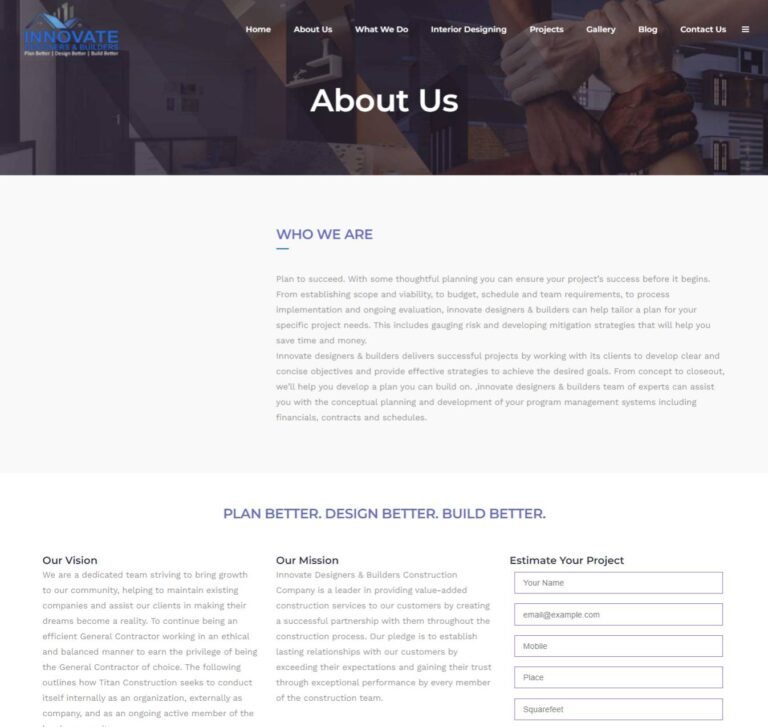 INNOVATIVE BUILDERS ABOUT