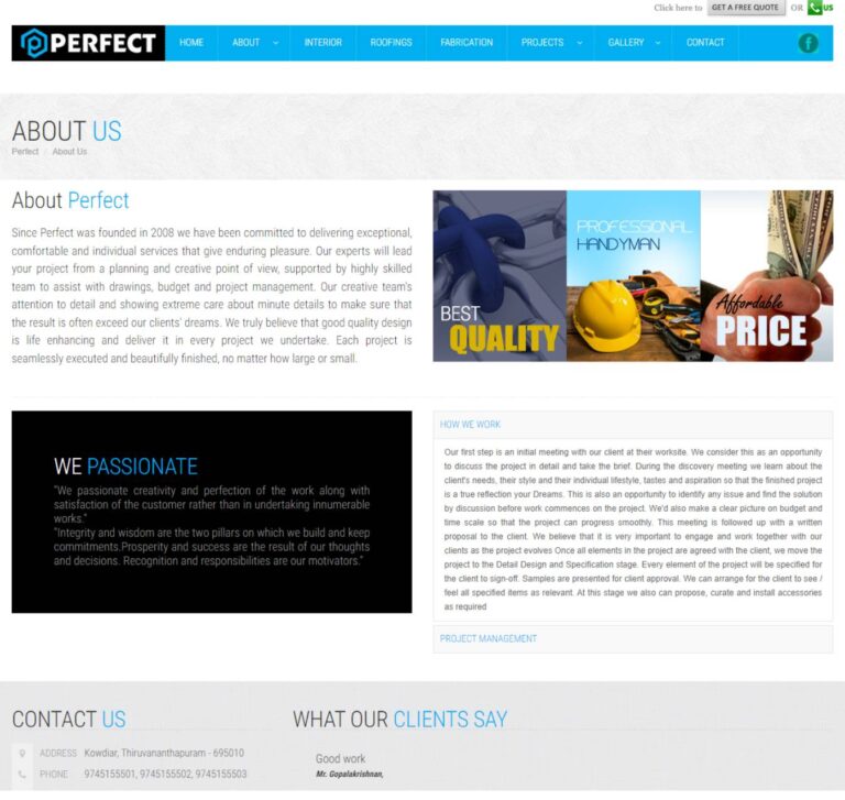 Perfect Interiors & Exteriors About
